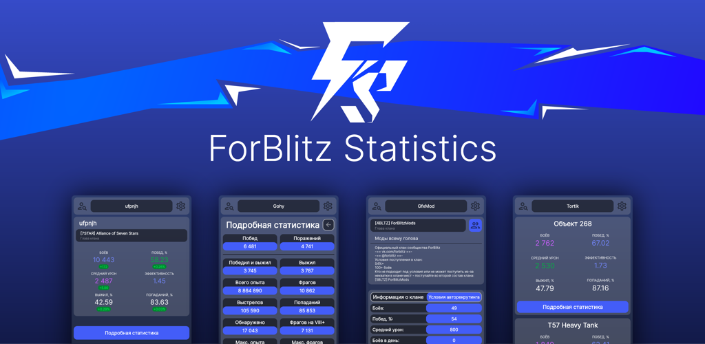ForBlitz Statistics: в 10 классе сделал приложение на 10K+
